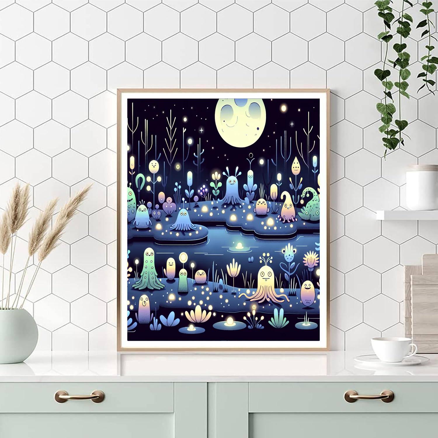 Magical Moonlit Marsh Paint By Color