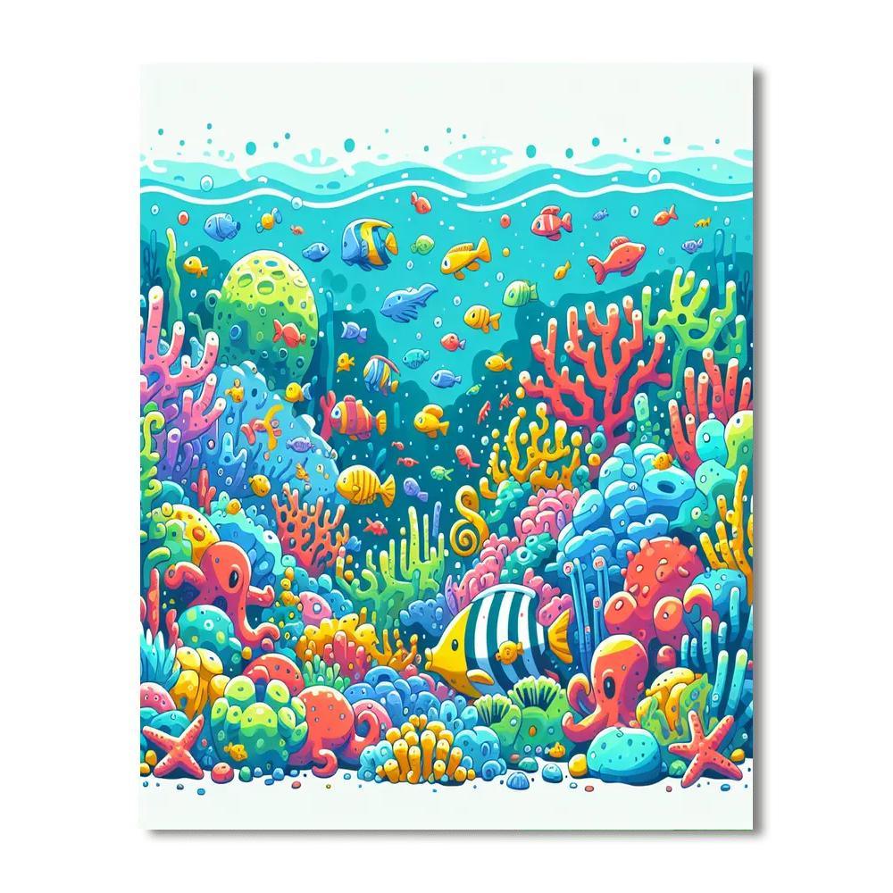 Undersea Utopia Number Painting