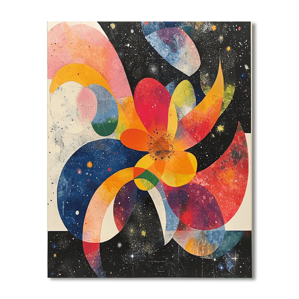Joan Miró Inspired Cosmic Floral Dance  Paint By Numbers Art
