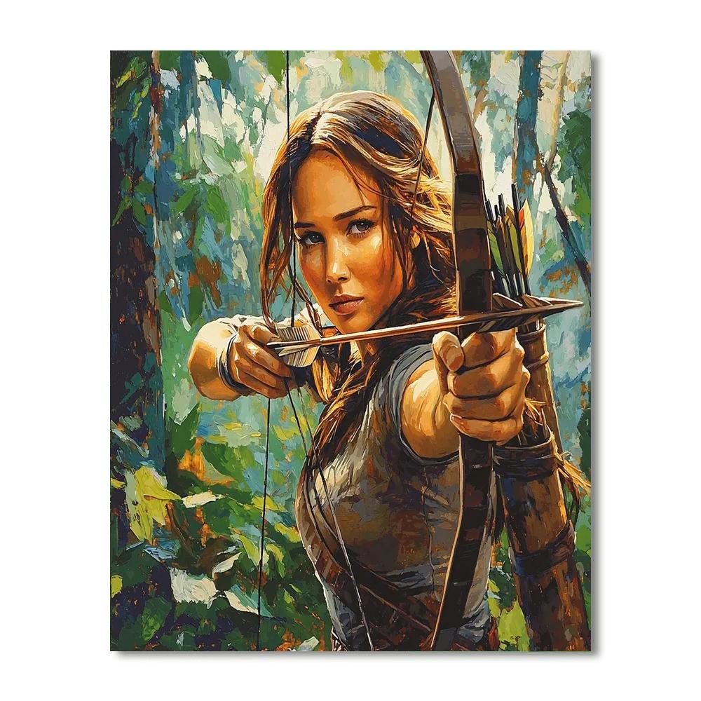 Jennifer Lawrence: The Fearless Leader Of The Rebellion Numbered Painting Kits