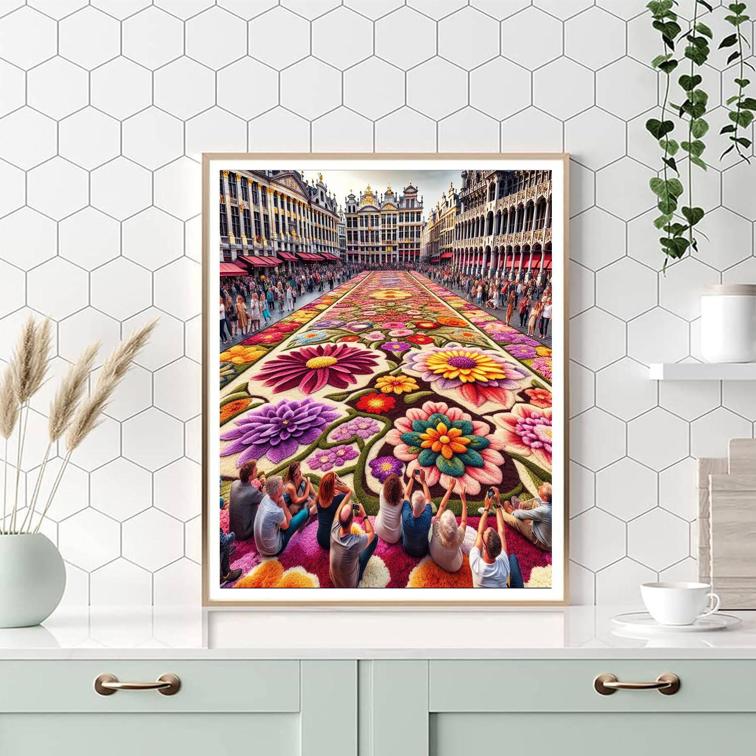 The Flower Carpet Of Brussels Painting Number Kit