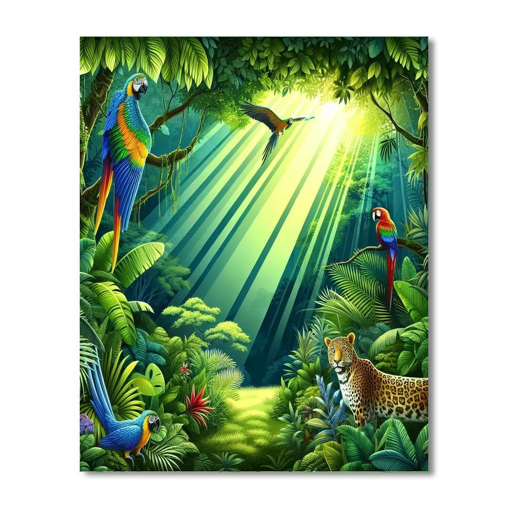 Tropical Jungle Haven DIY Paint By Numbers