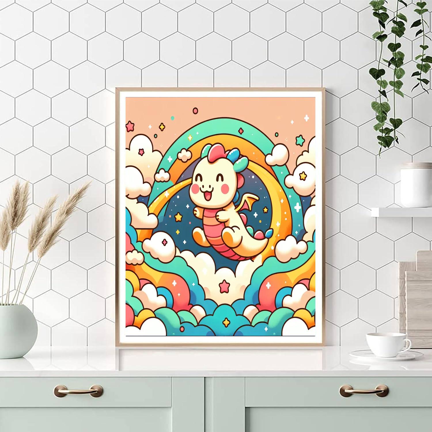 Bouncing Dragon Paint By Numbers Kits