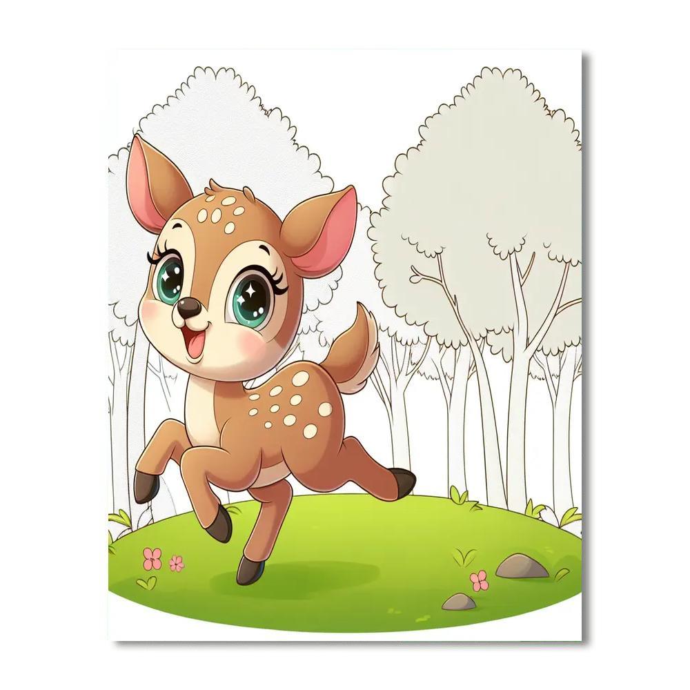 Frolicsome Fawn Painting By Numbers Kit