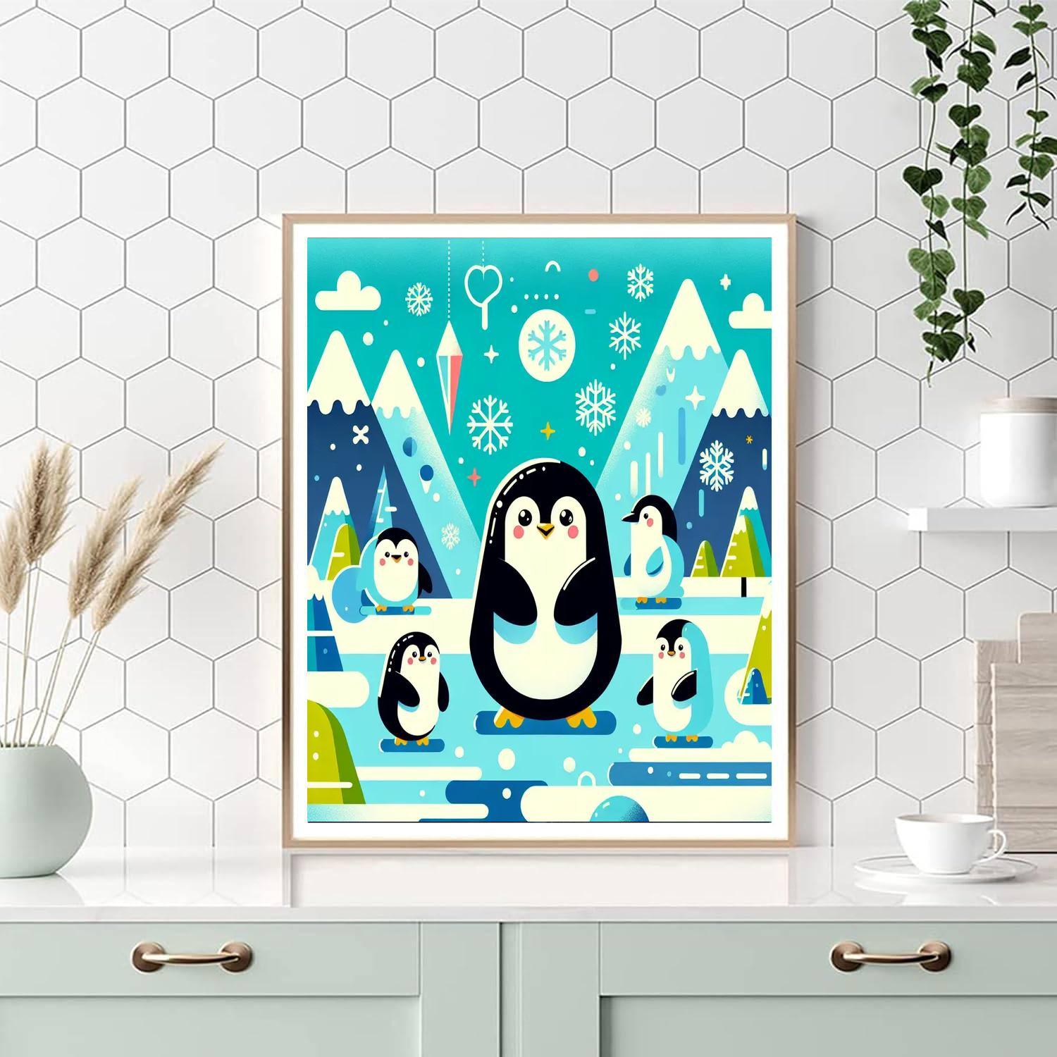Penguin Winter Wonderland Paint By Number