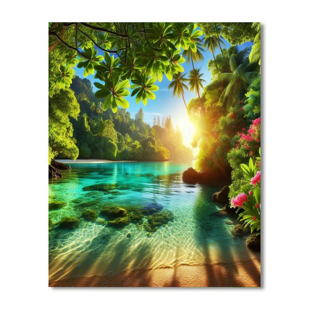 Tropical Oasis Harmony Paint By Numbers Kits