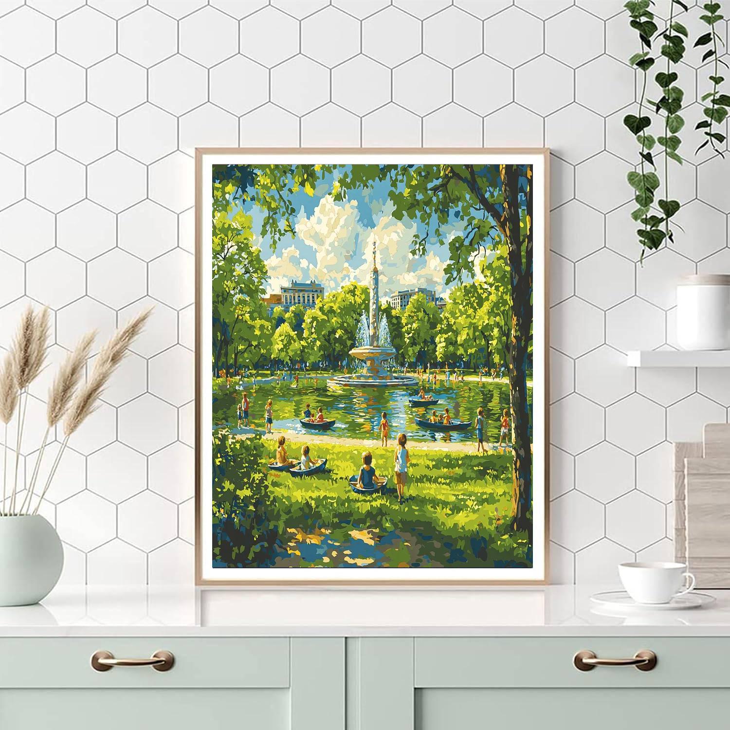 Parque De La Ciudadela - Barcelona Numbered Painting Kits