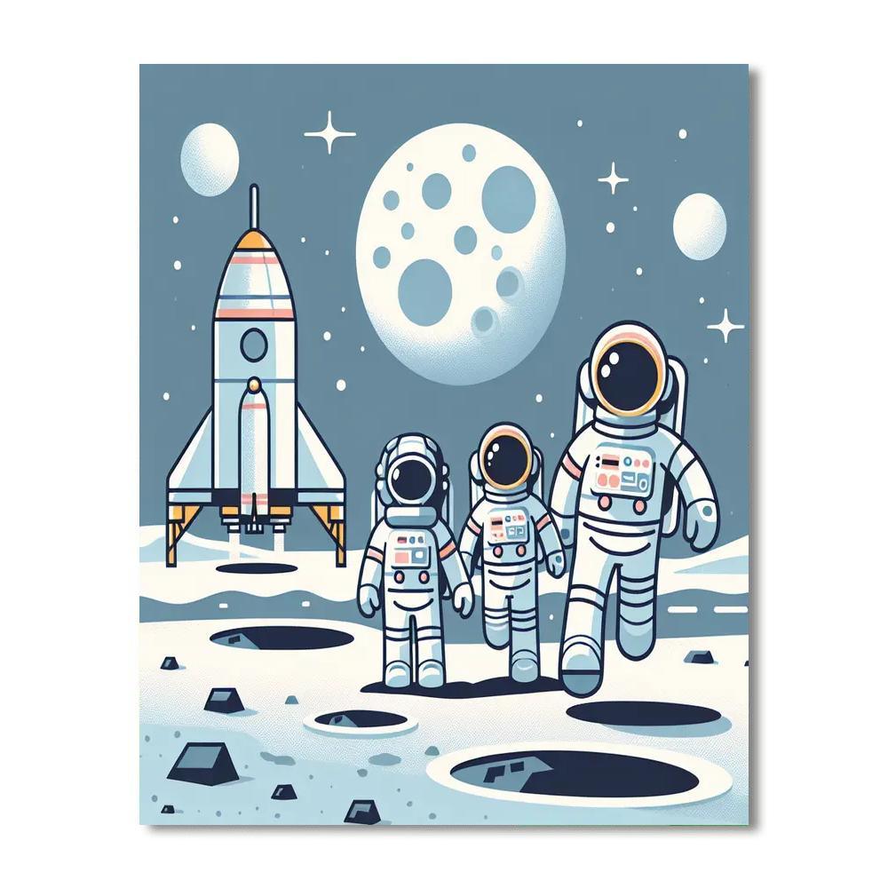 Lunar Landing Legends Paint By Number