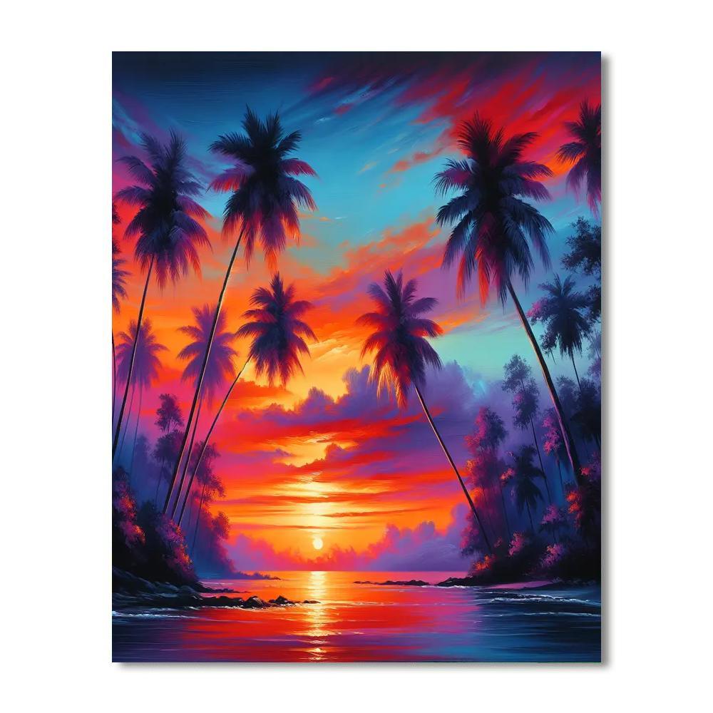 Tropical Dusk Serenade Painting By Numbers Kit