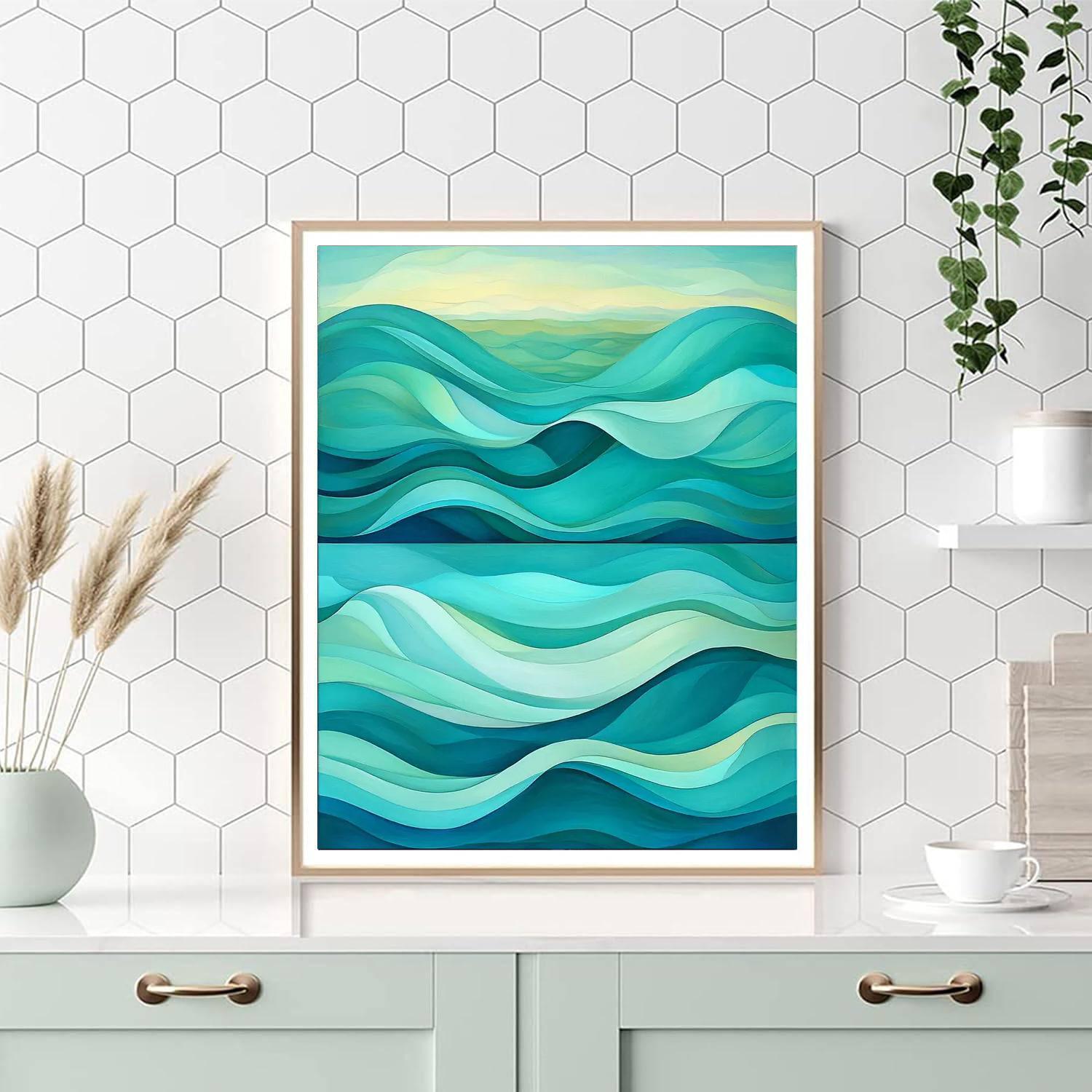 Michelangelo Inspired Ethereal Wave  Painting By Numbers Kit