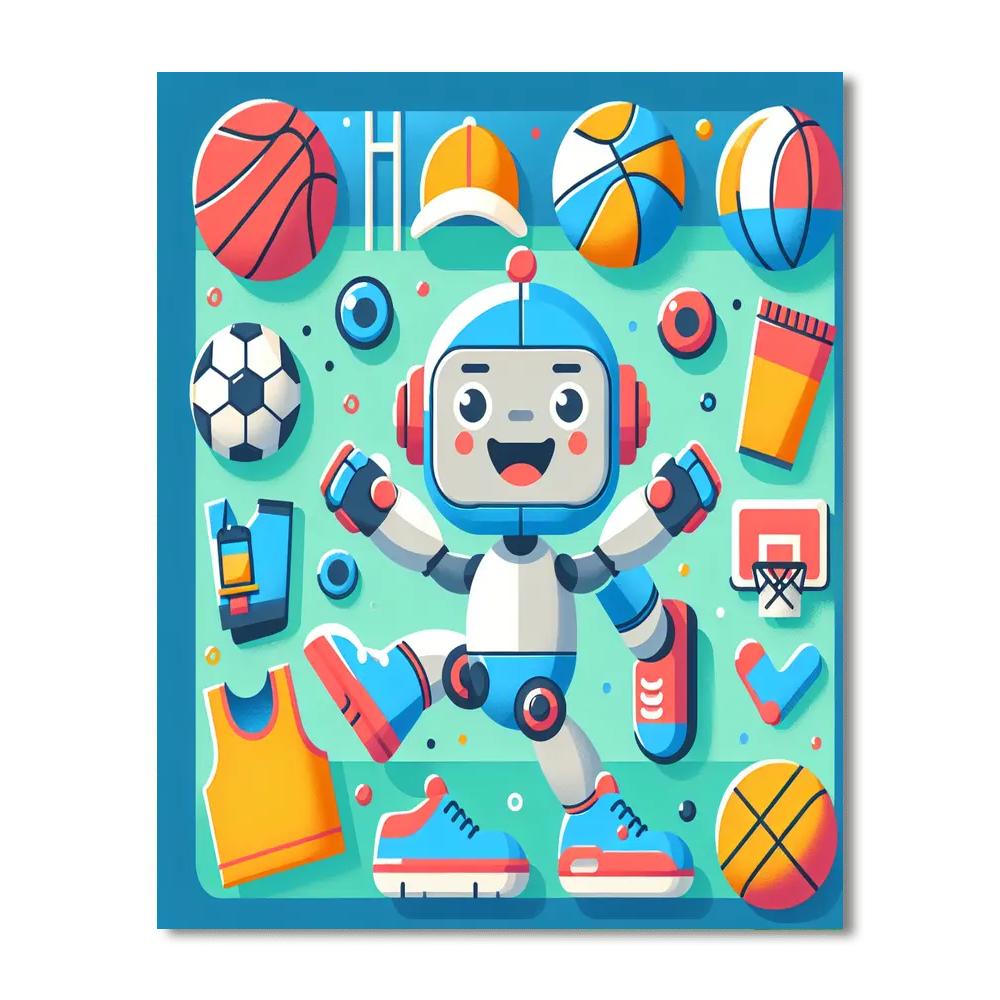 Sporty Robot Paint By Numbers Kits