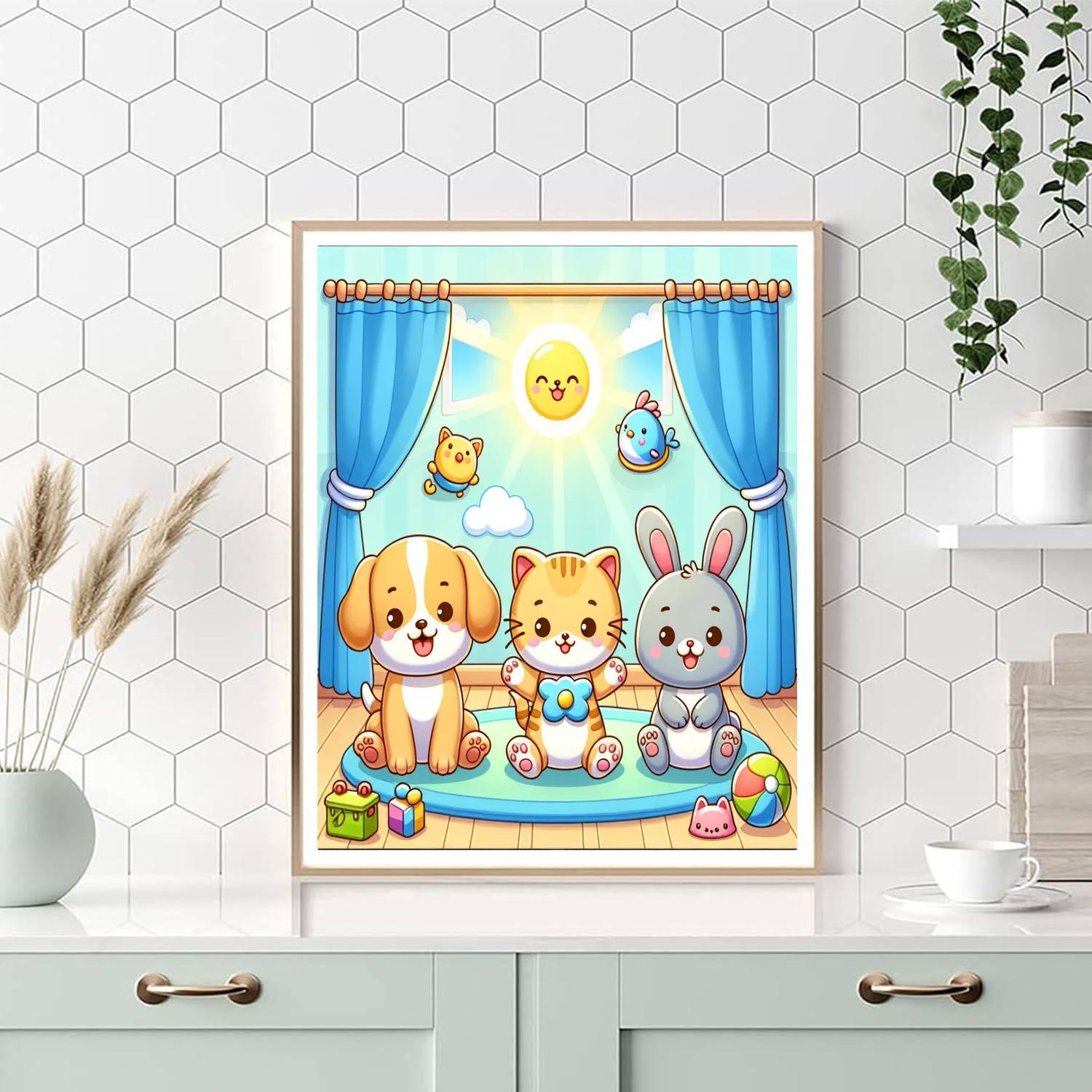 Adorable Pet Pals DIY Paint By Numbers