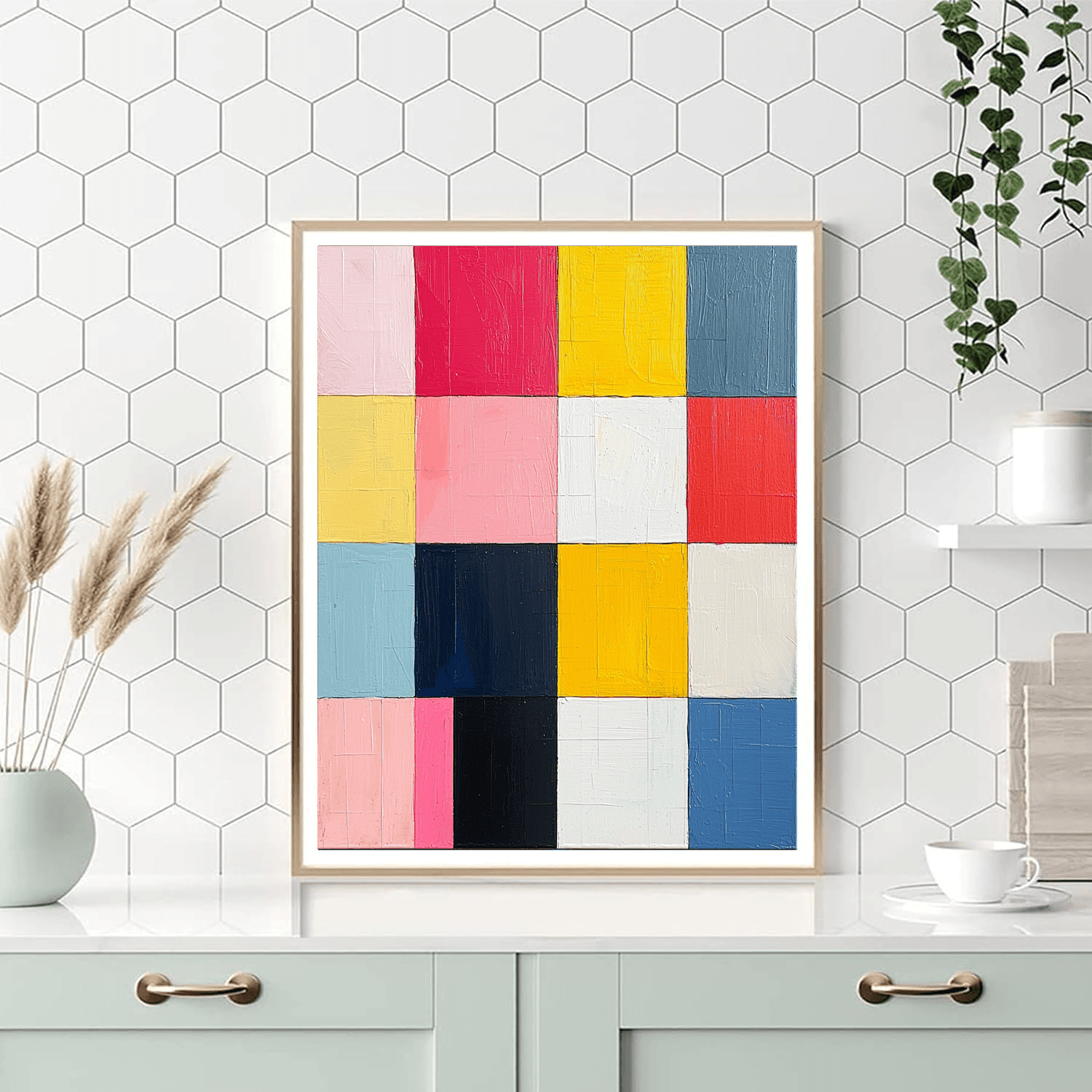 Piet Mondrian Inspired Harmony In Color  Numbered Painting Kits