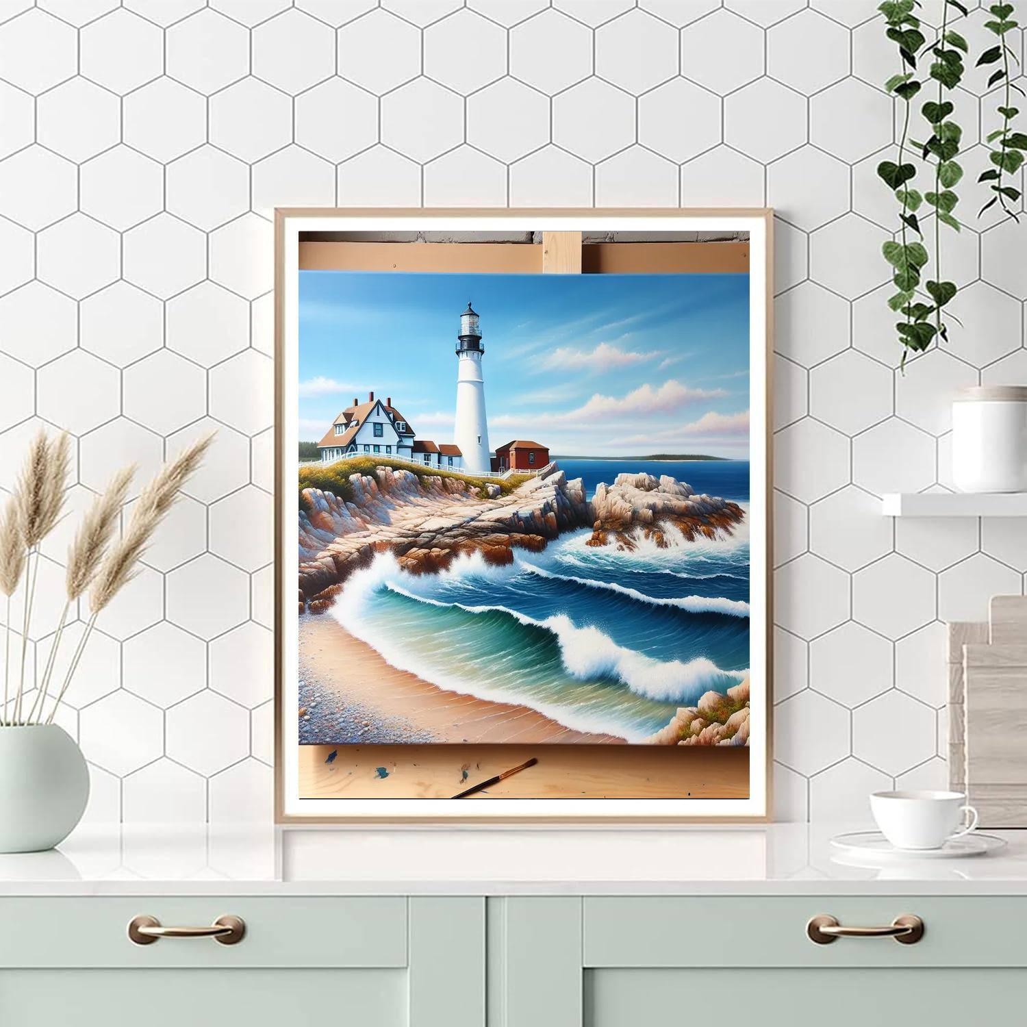 Charming Little Lighthouse Numbered Painting Kits