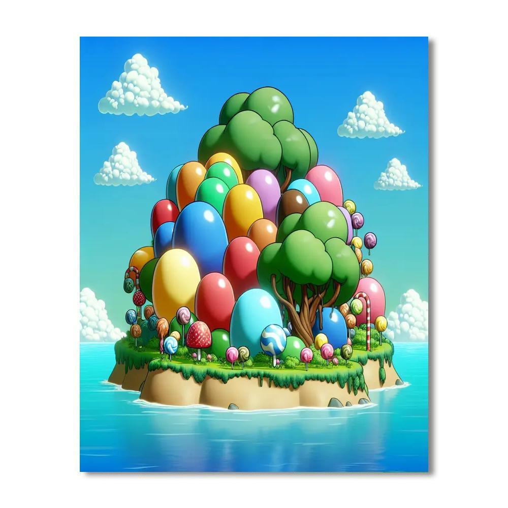 Jolly Jellybean Island Painting Number Kit