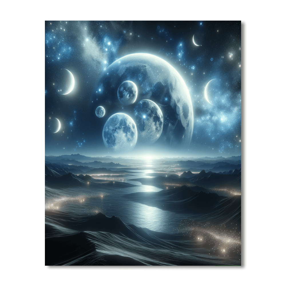 Celestial Moonscape DIY Paint By Numbers