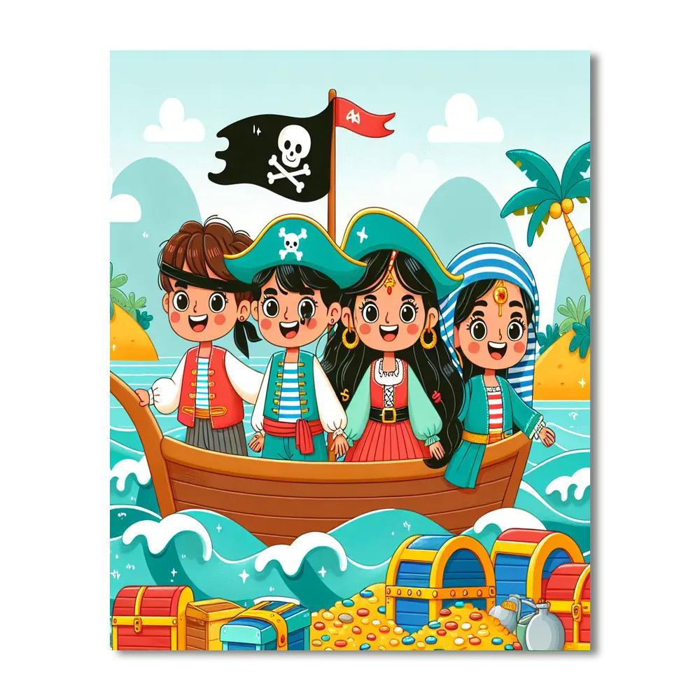 Adventurous Young Pirates Numbered Painting Kits