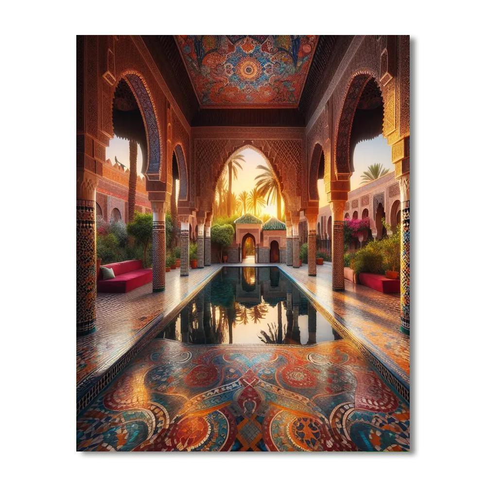 Radiant Moroccan Oasis DIY Paint By Numbers