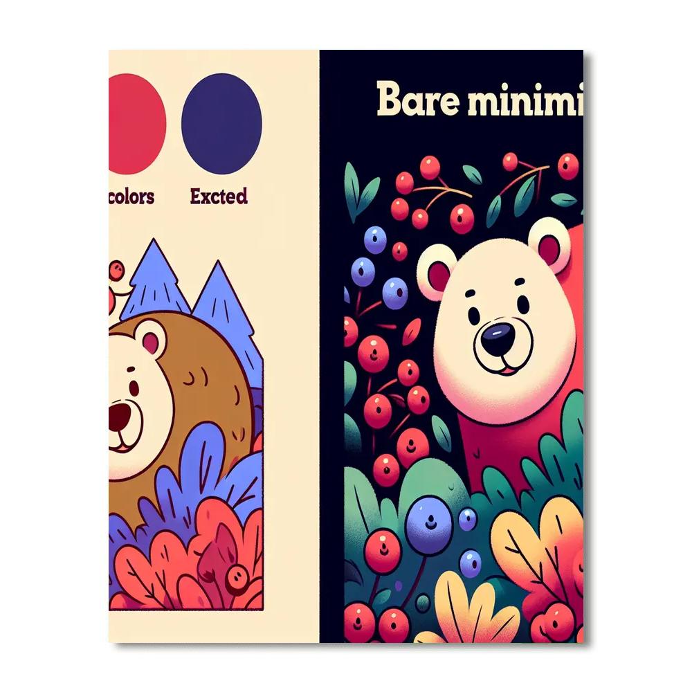 Bear’s Bountiful Berry Patch Paint By Numbers