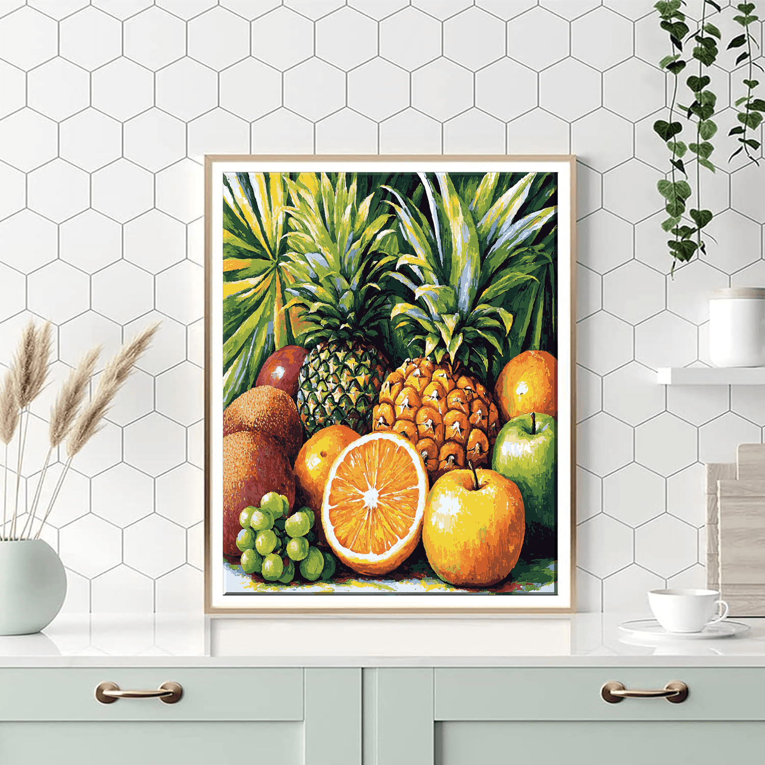 Paul Cézanne Inspired Exotic Fruit Medley  Paint By Color
