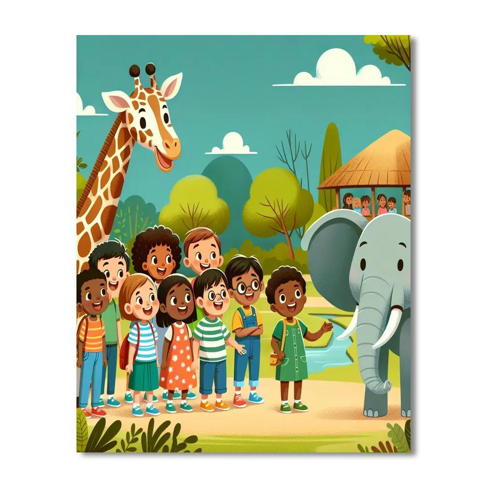 Zoo Adventure Day Numbered Painting Kits
