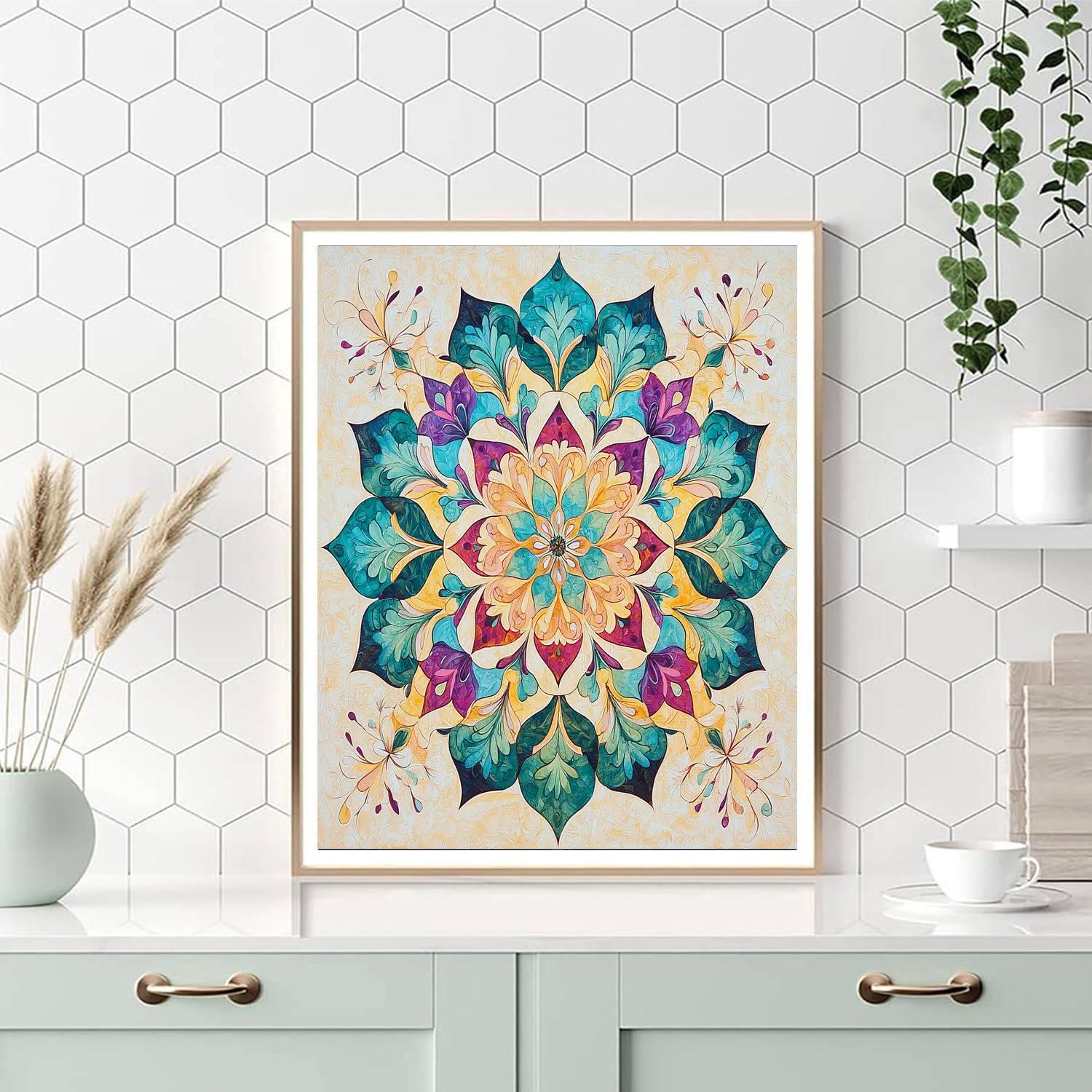 Leonardo Da Vinci Inspired Nature's Mandala  Paint By Numbers