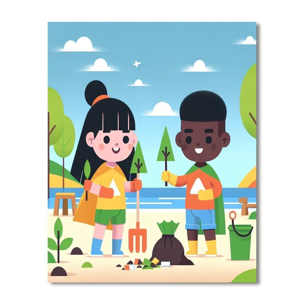 Eco-friendly Heroes Paint By Color