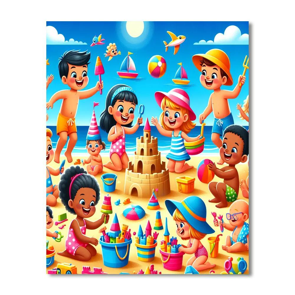 Dreamy Seaside For Kids Numbered Painting Kits