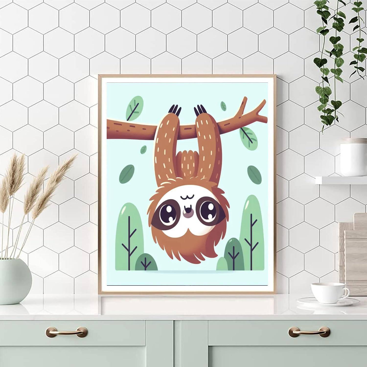 Super Silly Sloth Paint By Color
