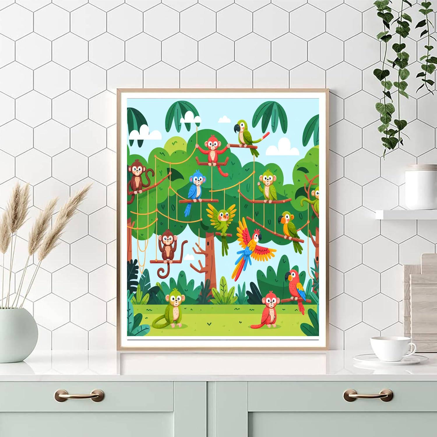 Energetic Jungle Jam Paint By Numbers Kits