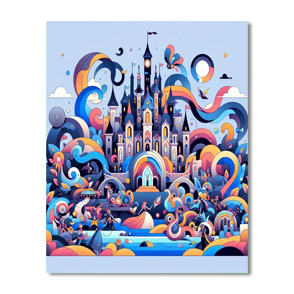 Fairytale Castle Capers Number Painting