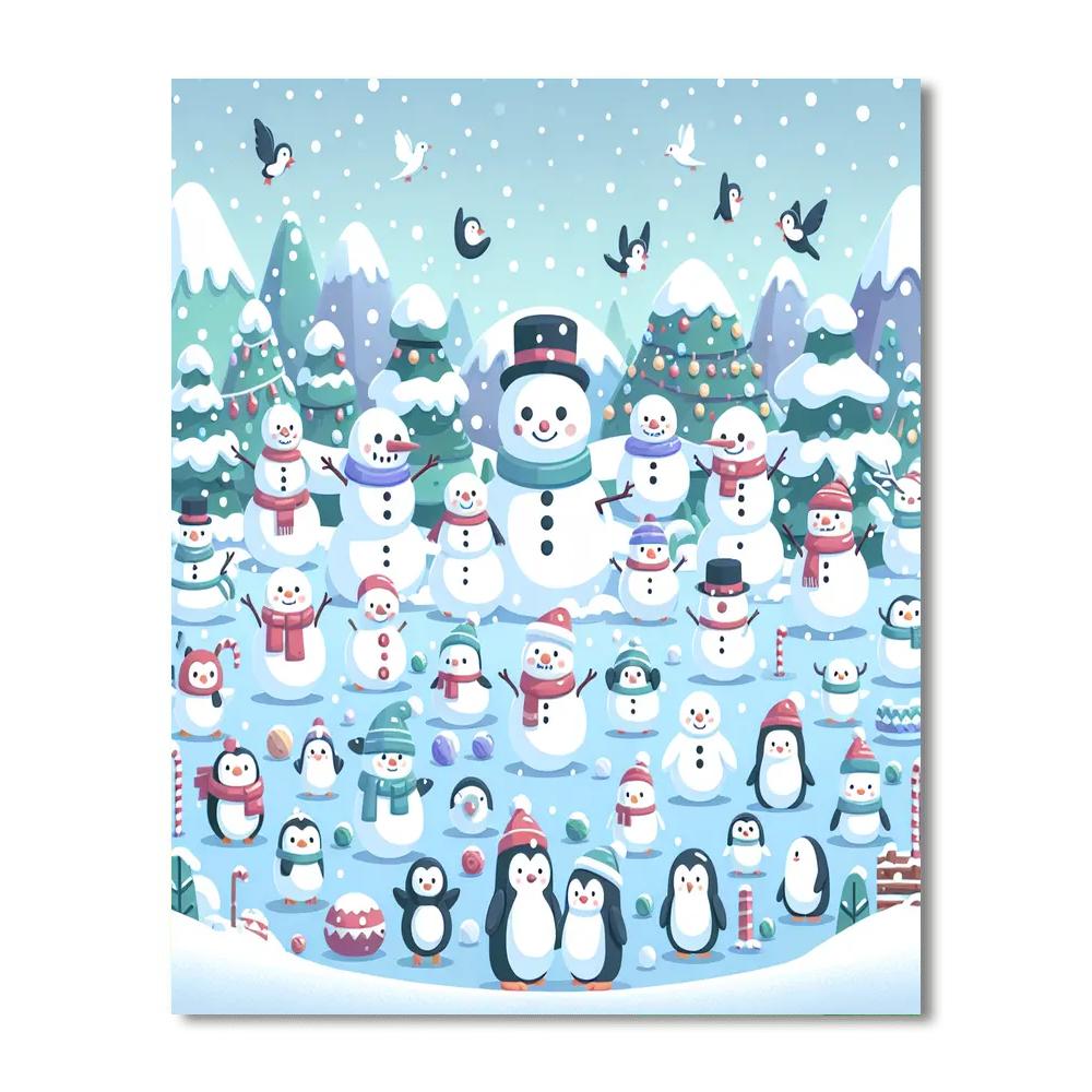 World Of Winter Wonders Paint By Numbers Art