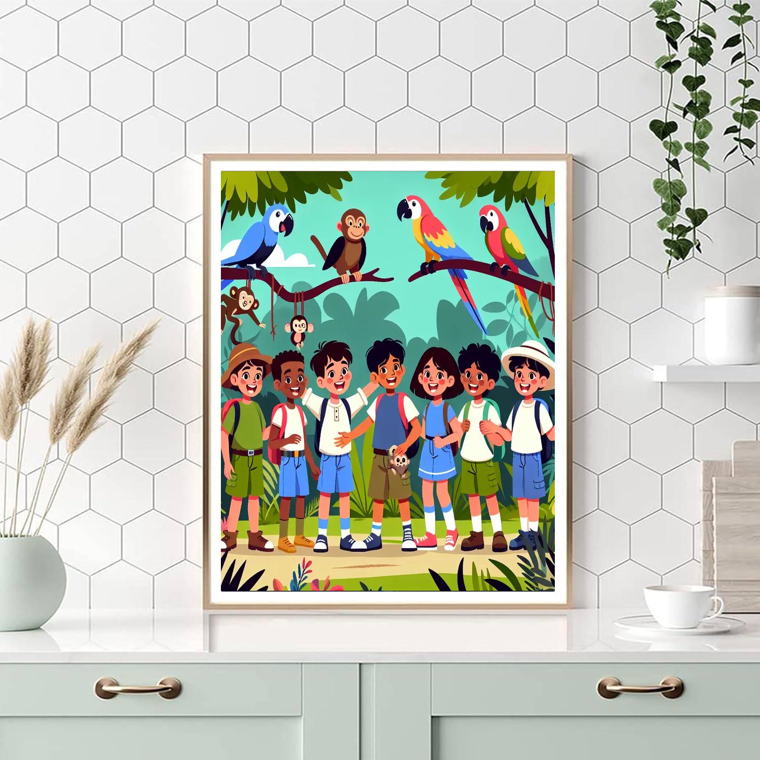 Joyous Jungle Journey Painting By Numbers Kit