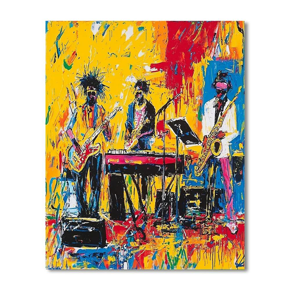 Jean-Michel Basquiat Inspired Jazz Vibes  DIY Paint By Numbers