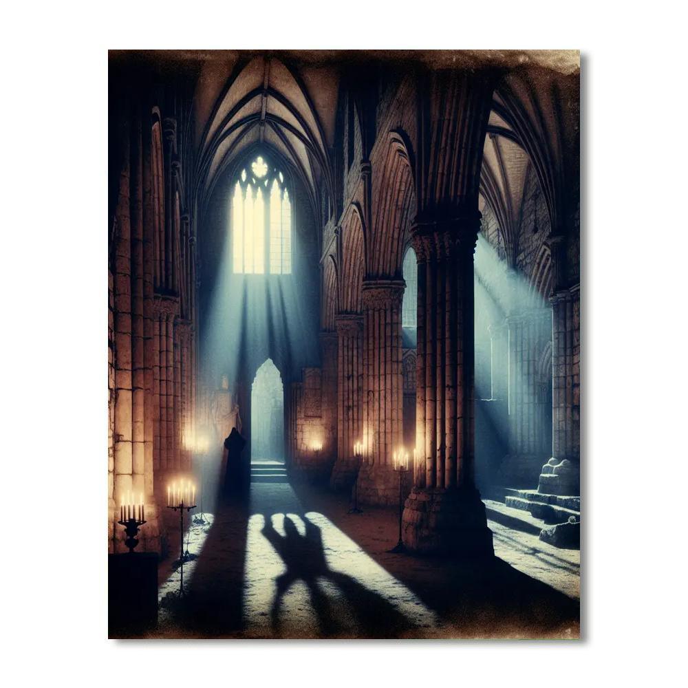 Gothic Abbey Shadows Paint By Numbers Kits