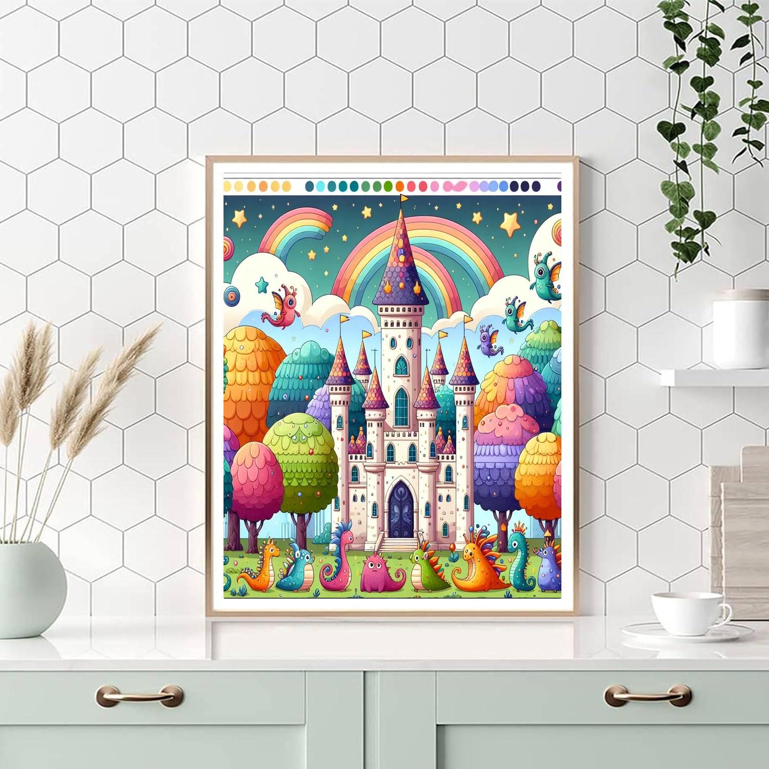 Mysterious Castle Painting Number Kit