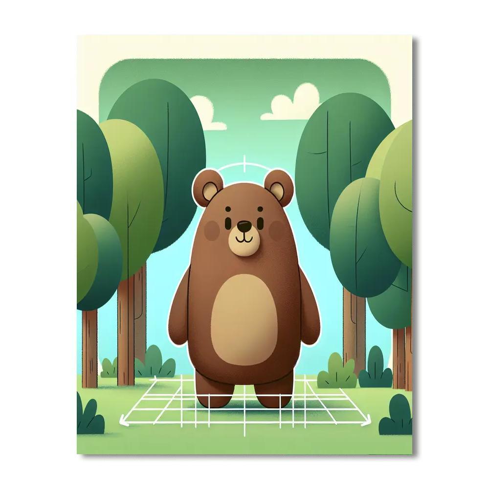 Friendly Forest Bear Paint By Number