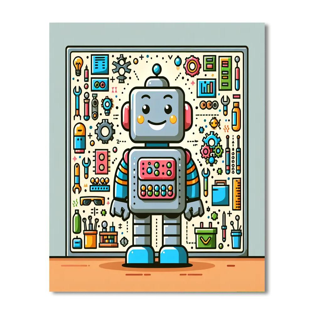 Friendly Robot's Invention Paint By Color