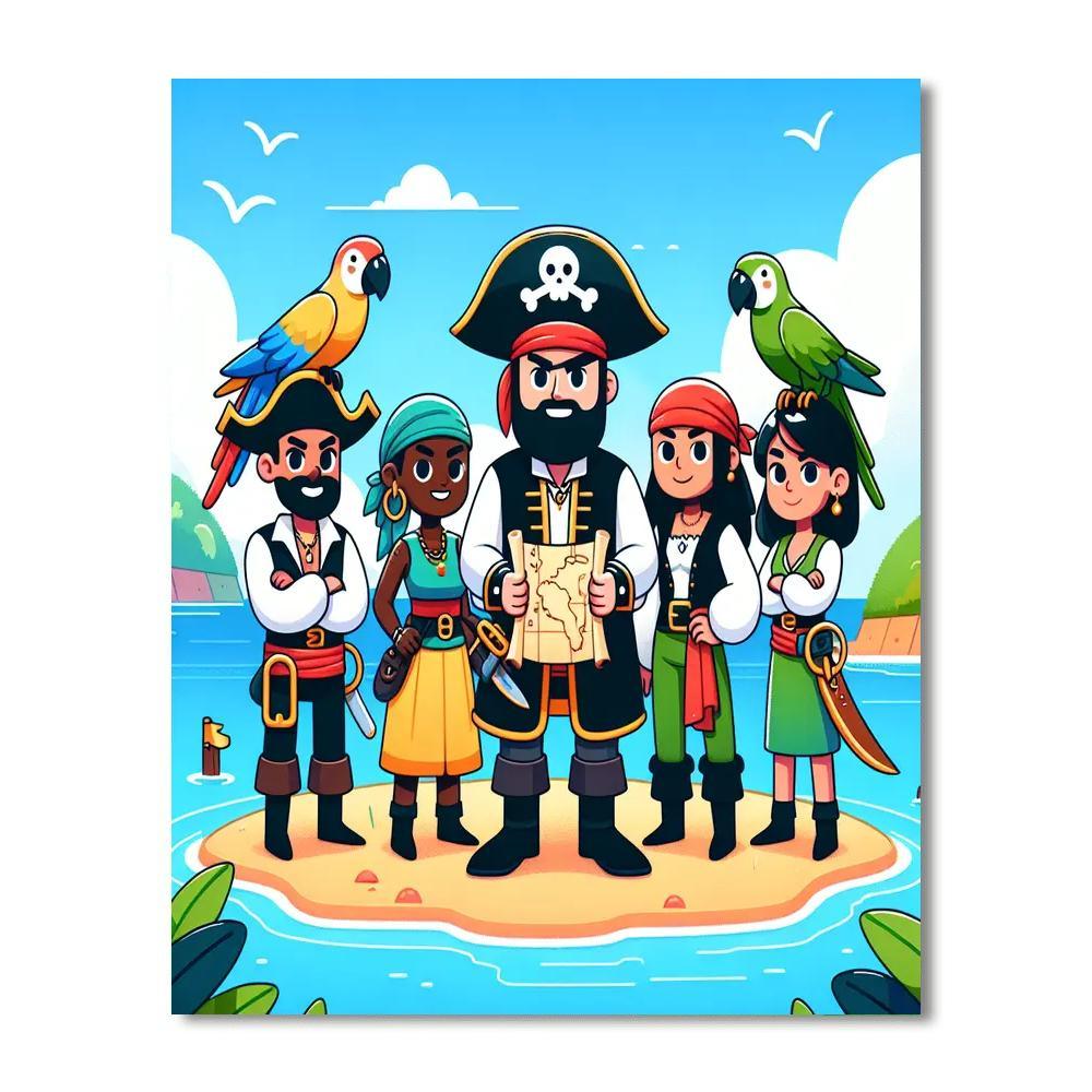 Pirate Island Escape Painting By Numbers Kit