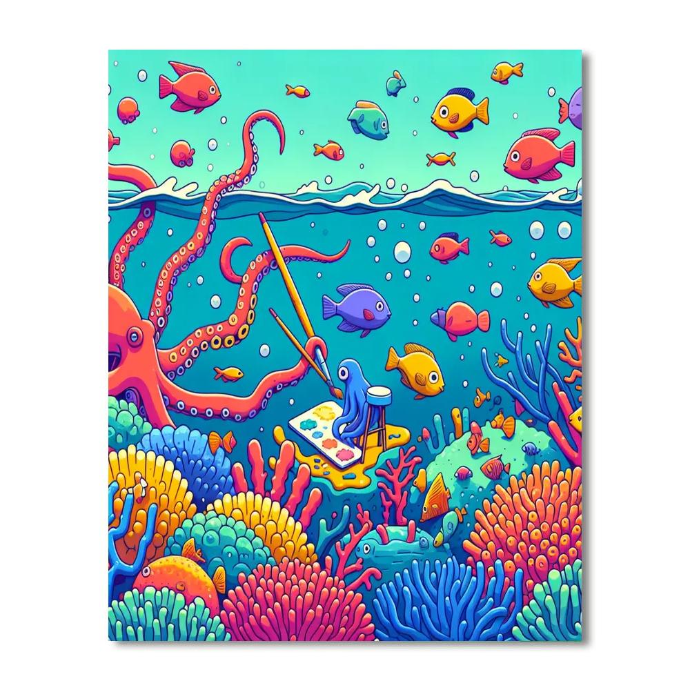 Artistic Aquarium Paint By Numbers Art