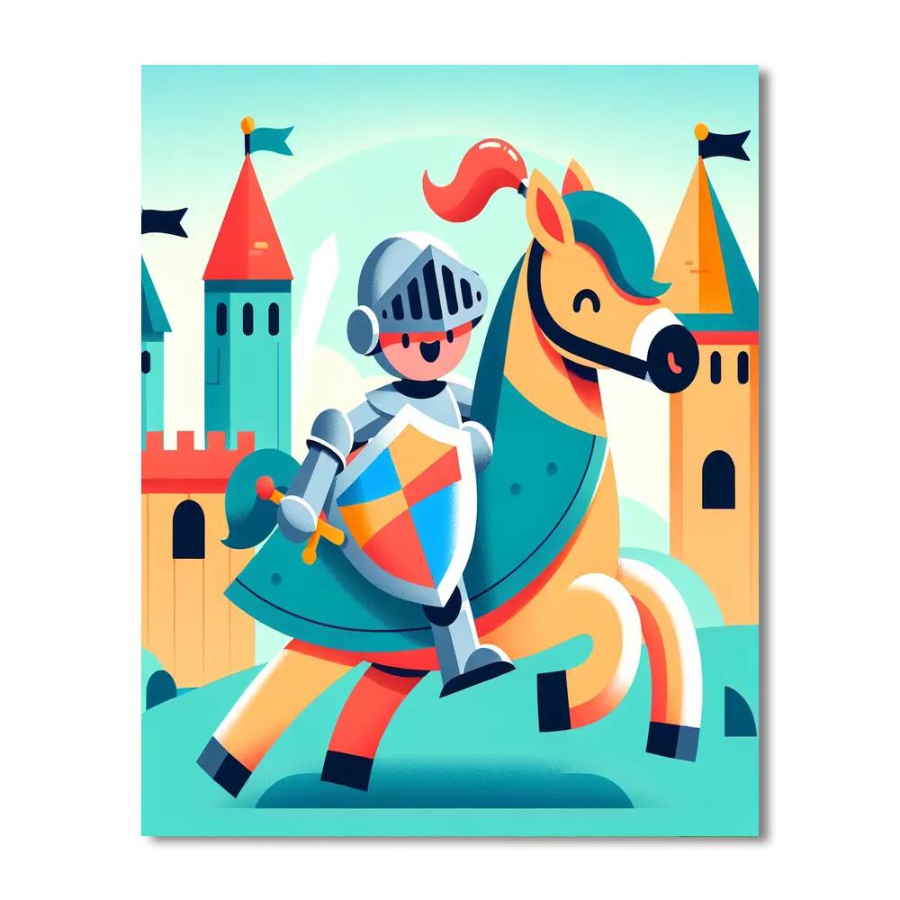 Knight's Heroic Journey Painting Number Kit