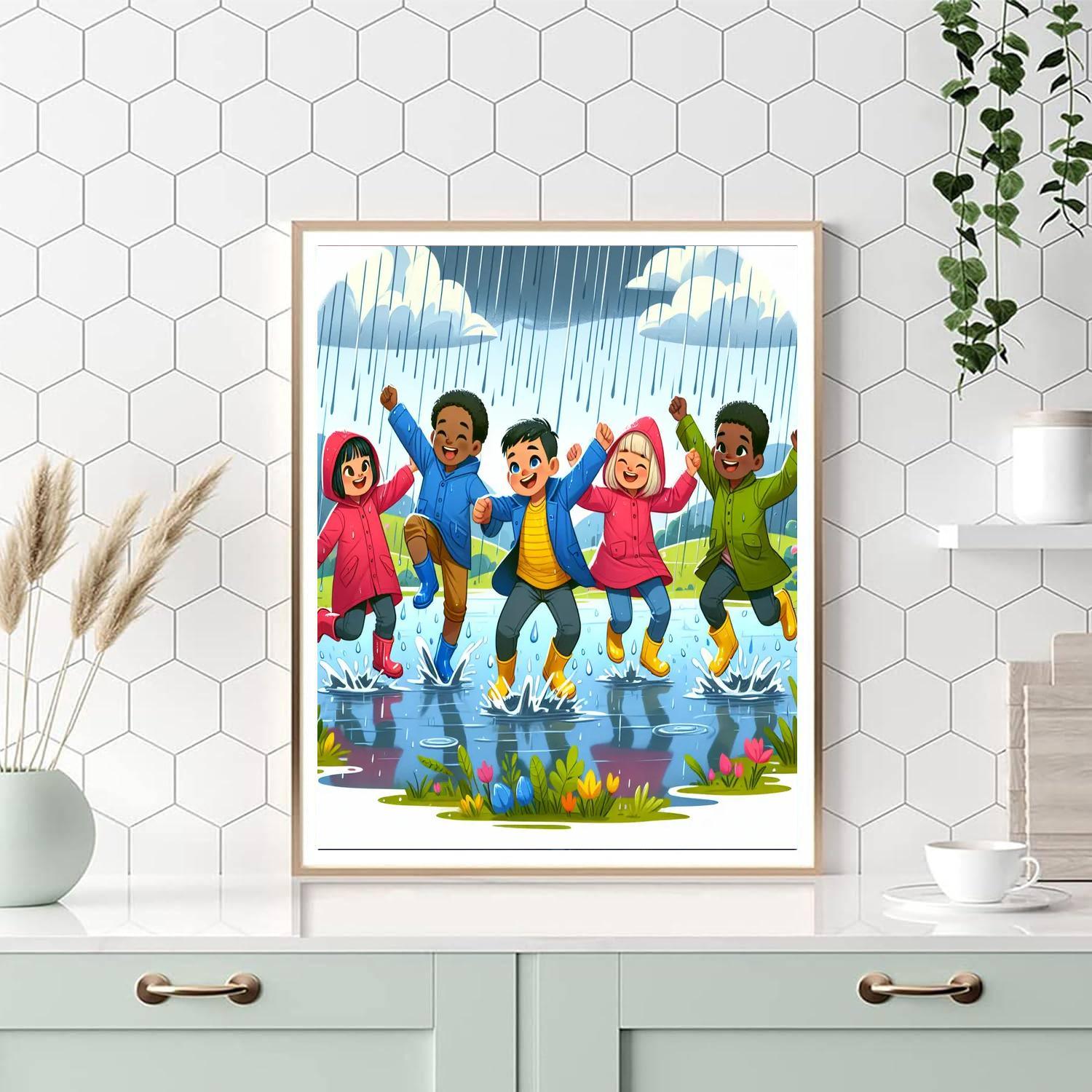 Playful Puddle Jumpers Paint By Numbers