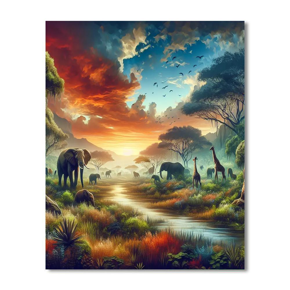 Captivating Wildlife Encounter Paint By Number