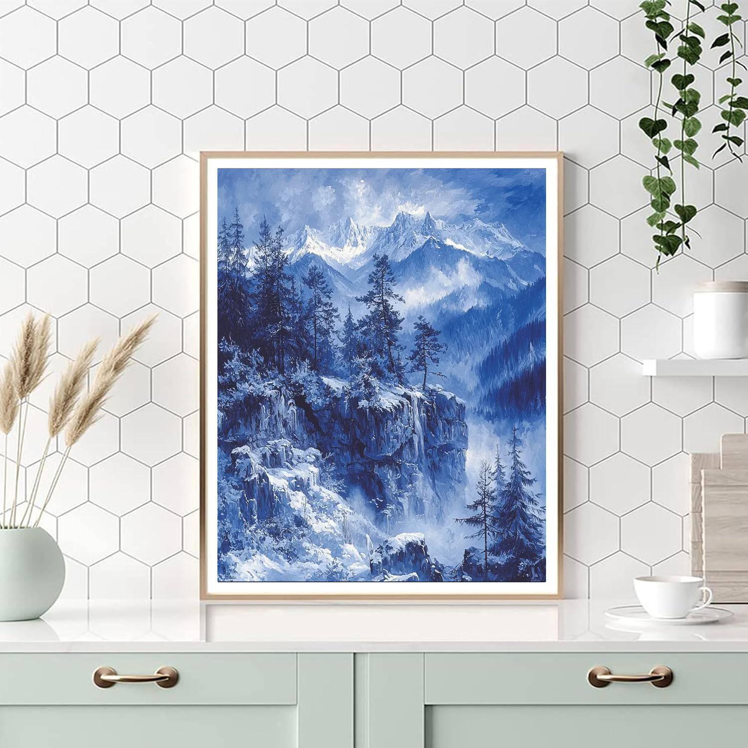 Caspar David Friedrich Inspired Sublime Alpine Serenity  Paint By Numbers Kits