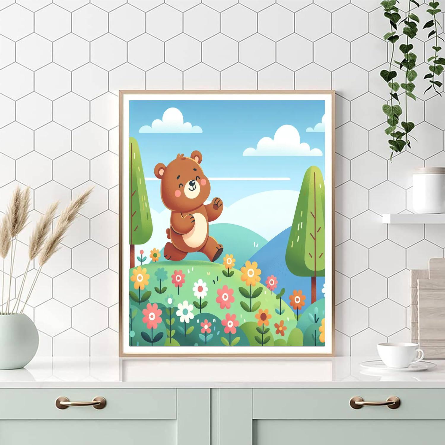 Adventure-loving Bear DIY Paint By Numbers