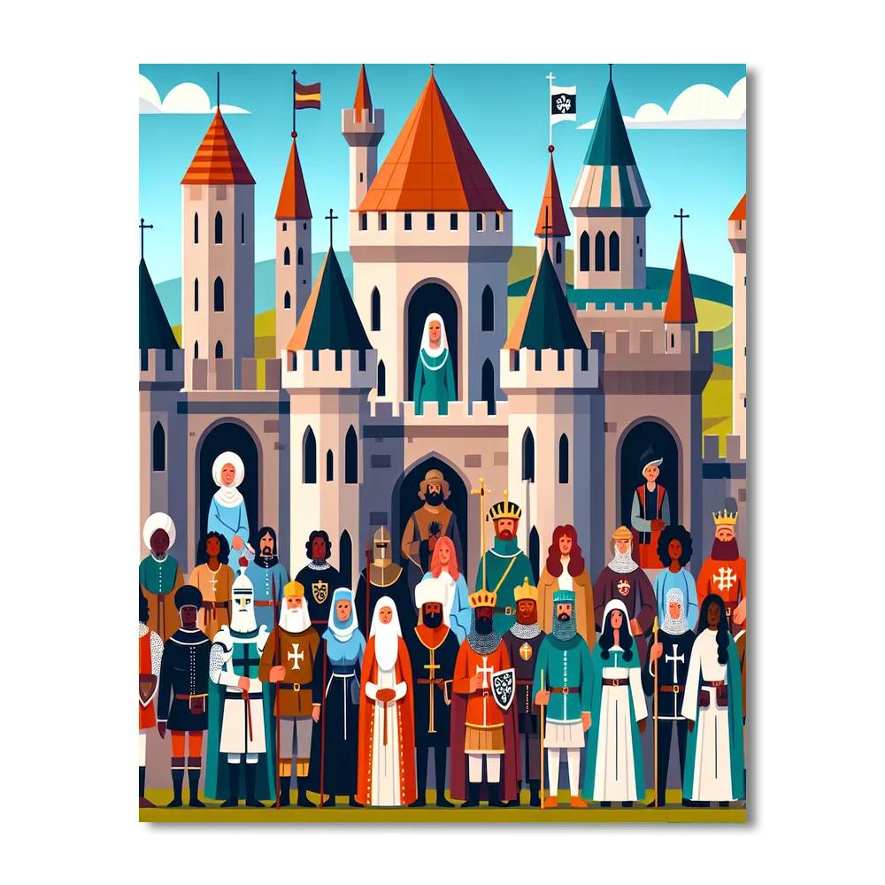 Historic Castle Exploration Painting Number Kit