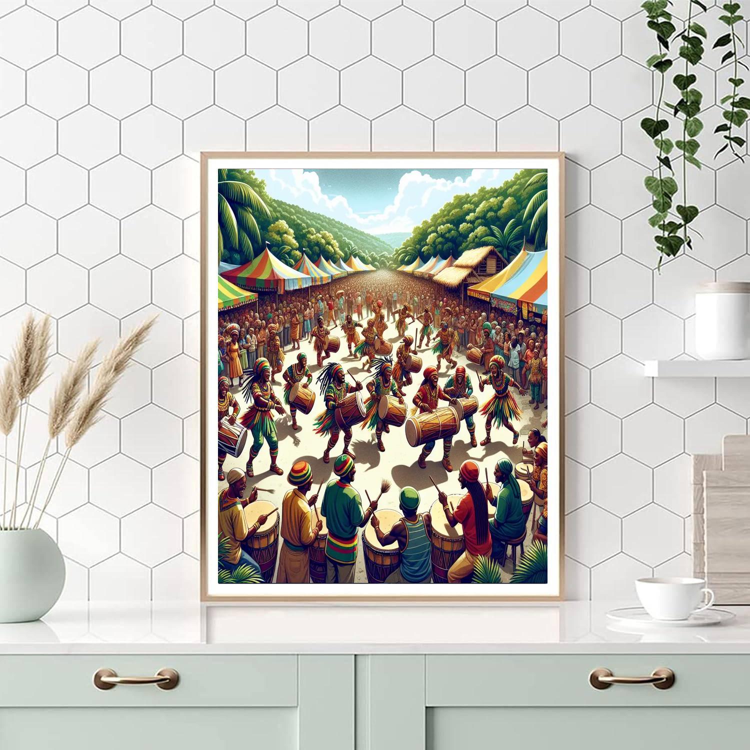 Maroon Festival - Jamaica Numbered Painting Kits