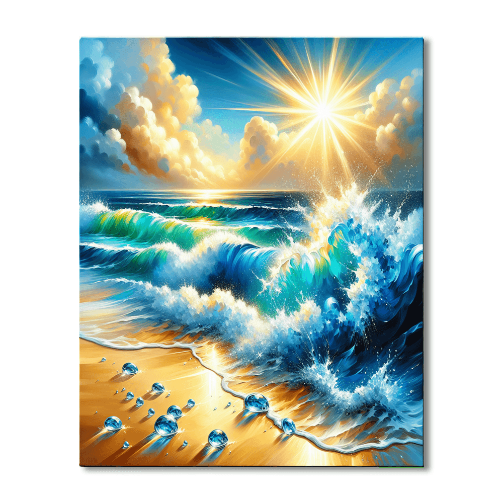 Radiant Ocean Waves Paint By Numbers