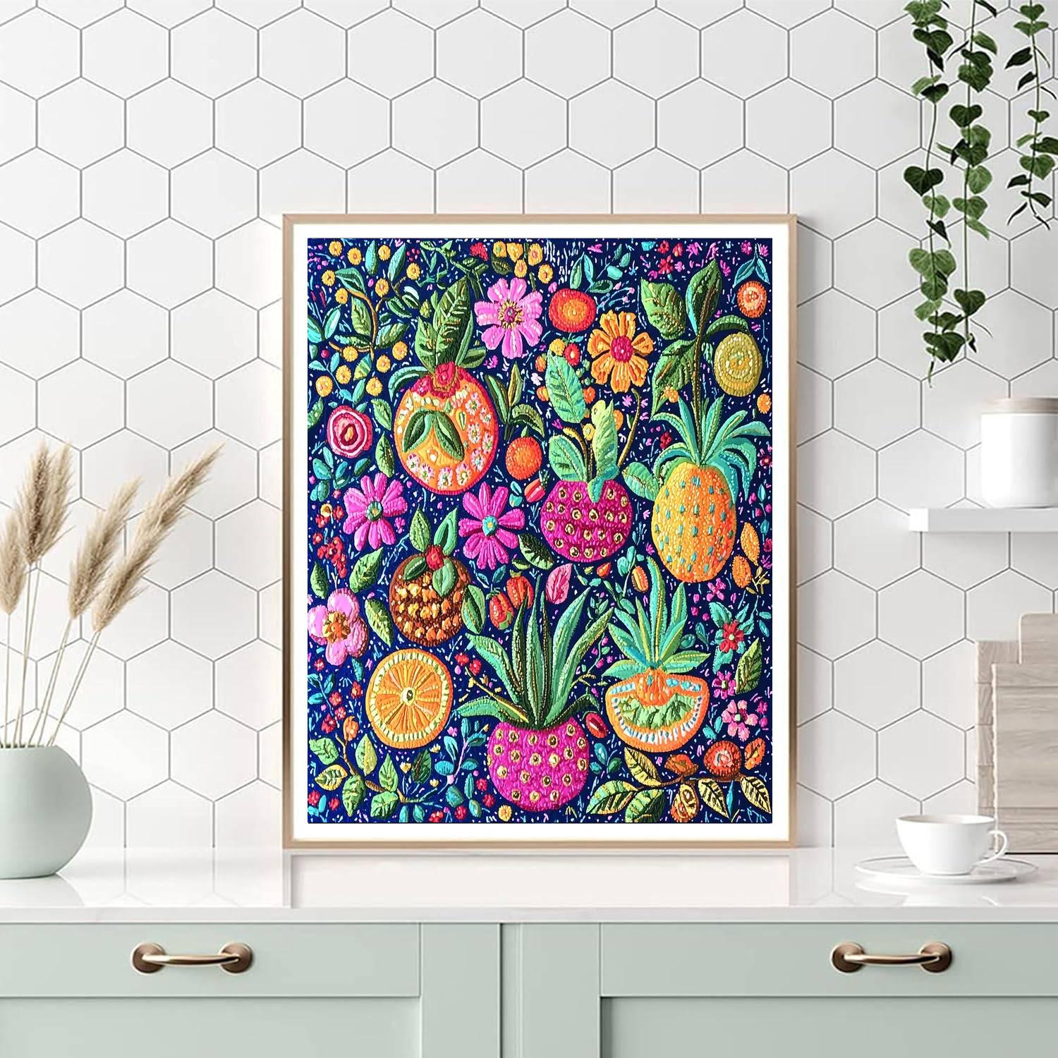 Frida Kahlo Inspired Visions Of Abundance  Paint By Numbers Art