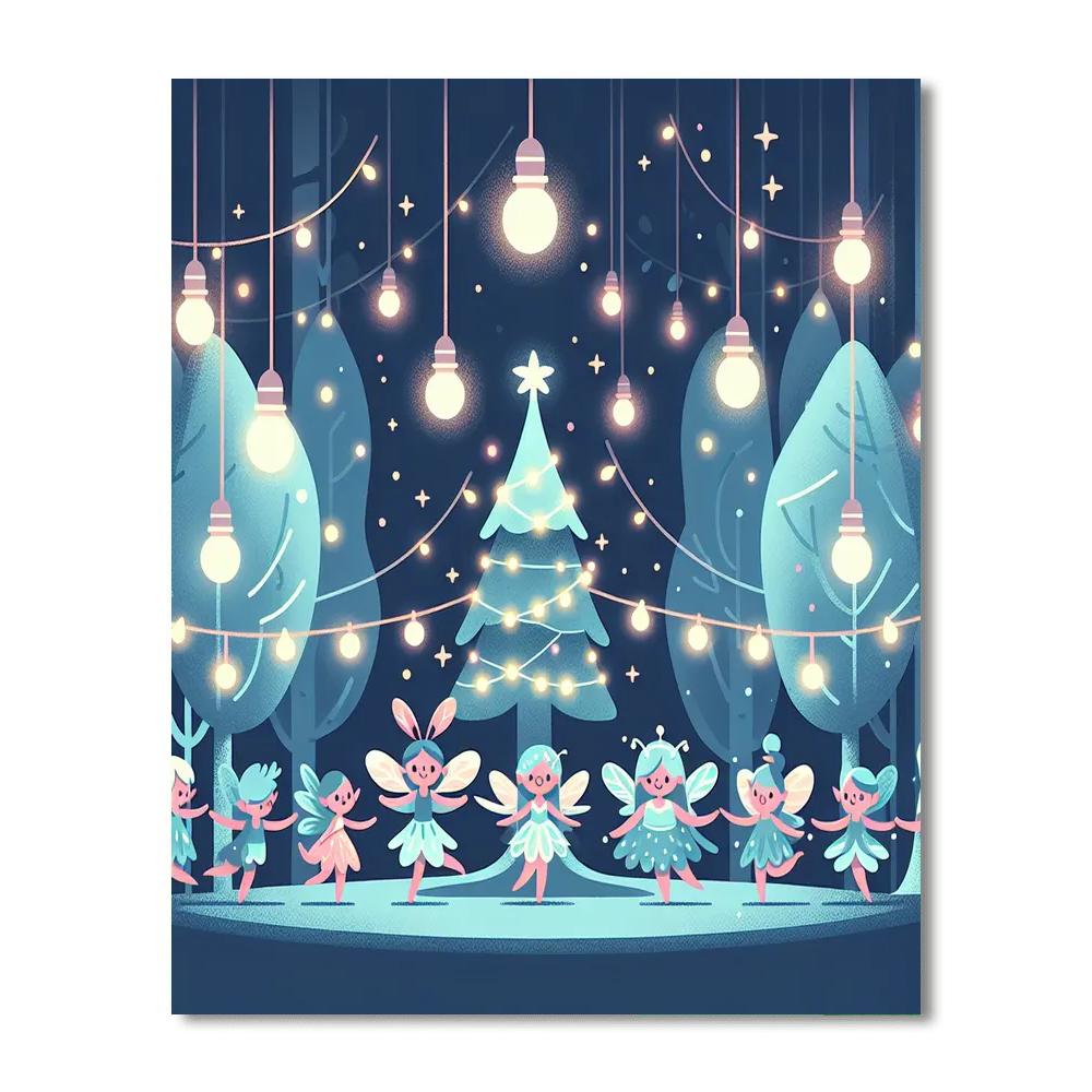 Fairy Lights Festival Paint By Color